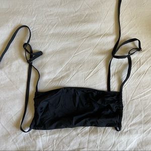 WeWoreWhat Ruched Bandeau Bikini Top